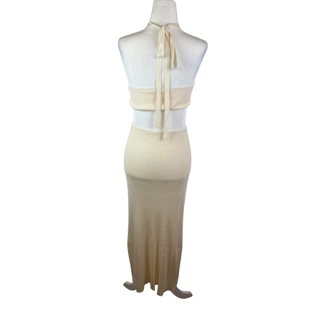 Cult Gaia Cameron Cutout Ribbed Knit Halter Neck‎ Midi Dress Size XS Vacation - Picture 4 of 15
